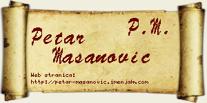 Petar Mašanović vizit kartica